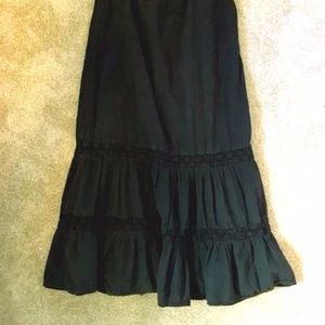 Cute Boho Hippie Skirt, Black